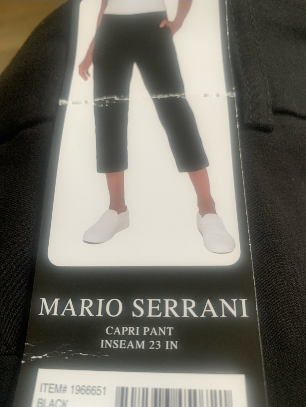 Mario Serrani Black Capri Pants - Sleek Cropped Style BNWT